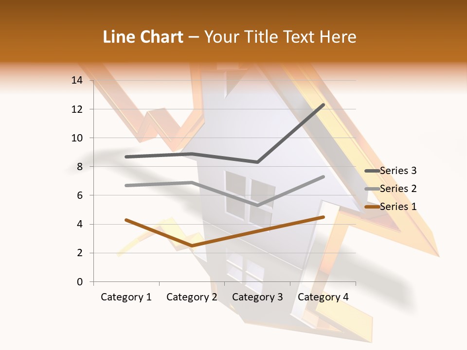 A House With A Gold Arrow Coming Out Of It PowerPoint Template