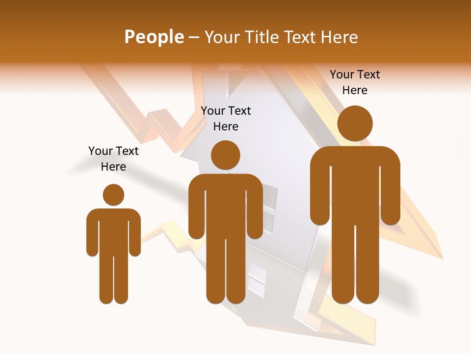 A House With A Gold Arrow Coming Out Of It PowerPoint Template