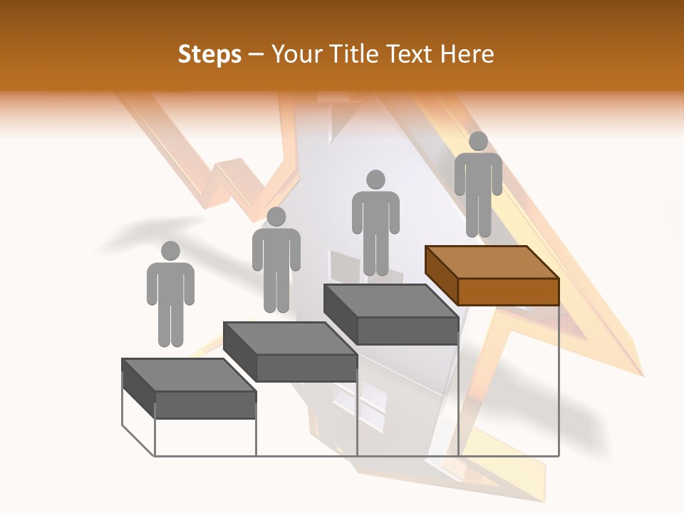 A House With A Gold Arrow Coming Out Of It PowerPoint Template