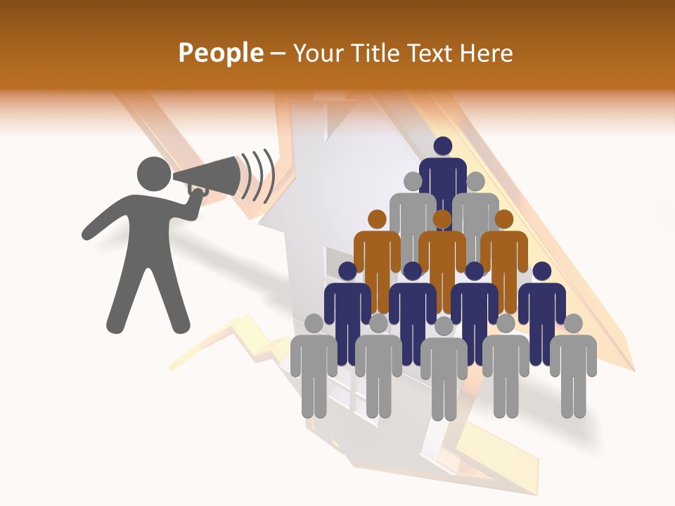 A House With A Gold Arrow Coming Out Of It PowerPoint Template