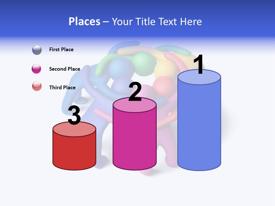 A Group Of Colorful People Hugging Each Other PowerPoint Template