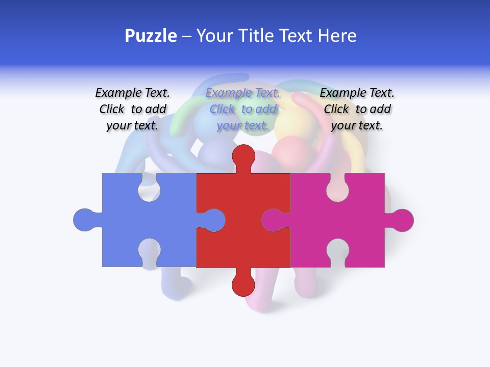 A Group Of Colorful People Hugging Each Other PowerPoint Template