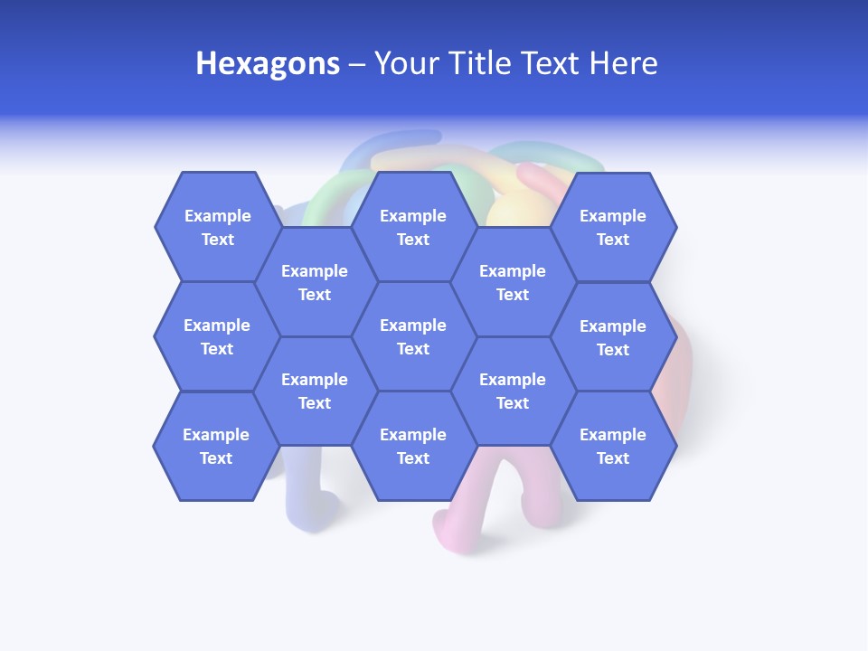 A Group Of Colorful People Hugging Each Other PowerPoint Template