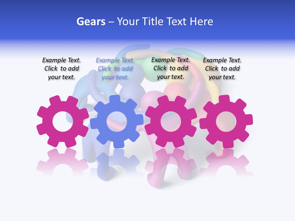 A Group Of Colorful People Hugging Each Other PowerPoint Template