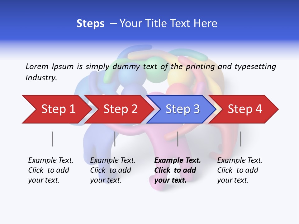 A Group Of Colorful People Hugging Each Other PowerPoint Template