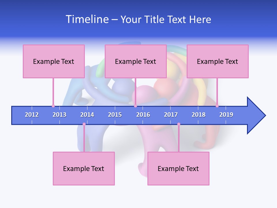 A Group Of Colorful People Hugging Each Other PowerPoint Template