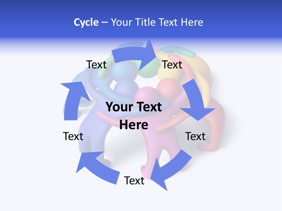 A Group Of Colorful People Hugging Each Other PowerPoint Template