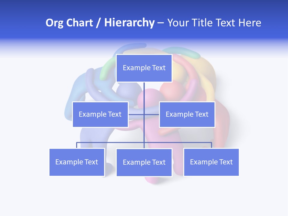 A Group Of Colorful People Hugging Each Other PowerPoint Template