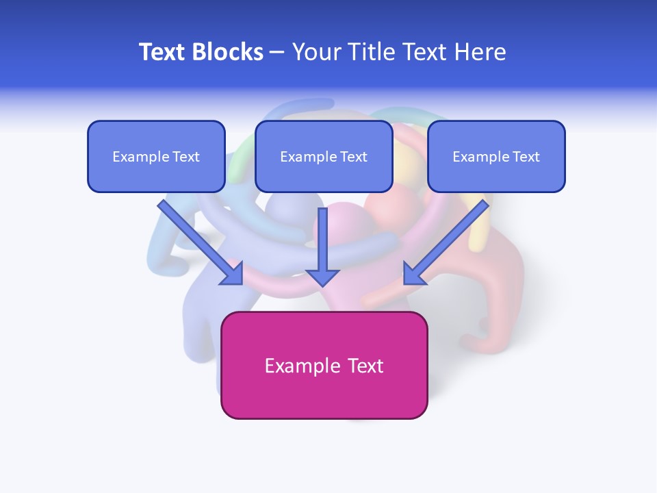 A Group Of Colorful People Hugging Each Other PowerPoint Template