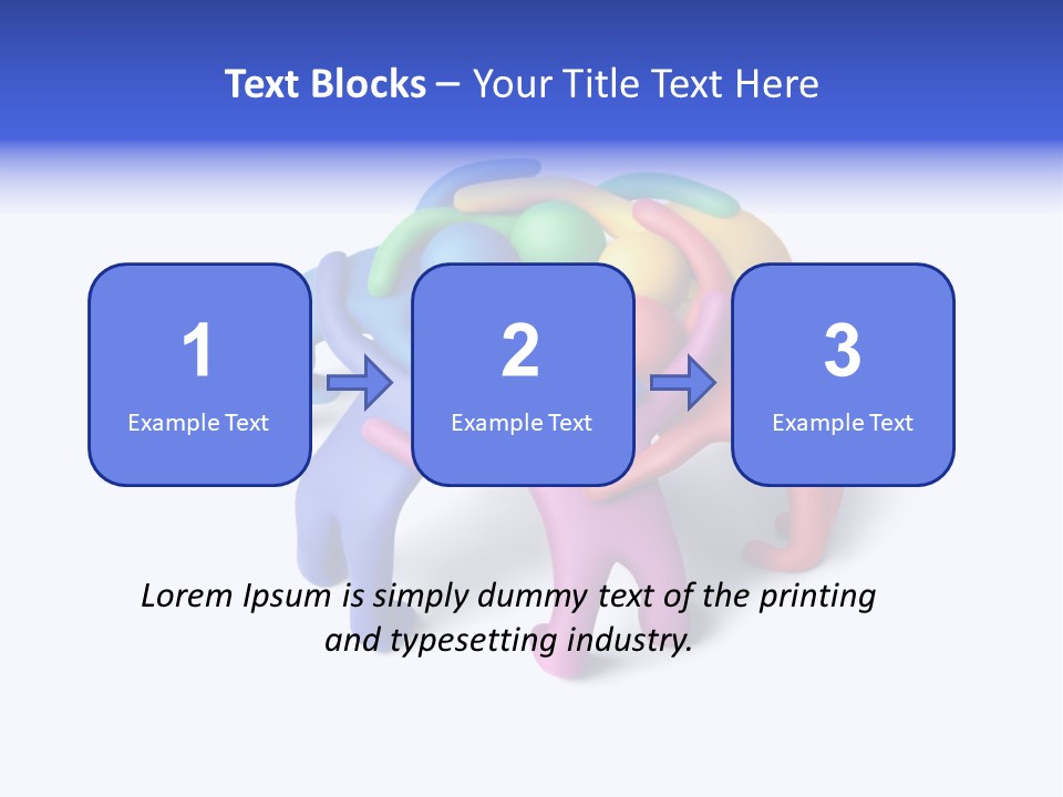A Group Of Colorful People Hugging Each Other PowerPoint Template