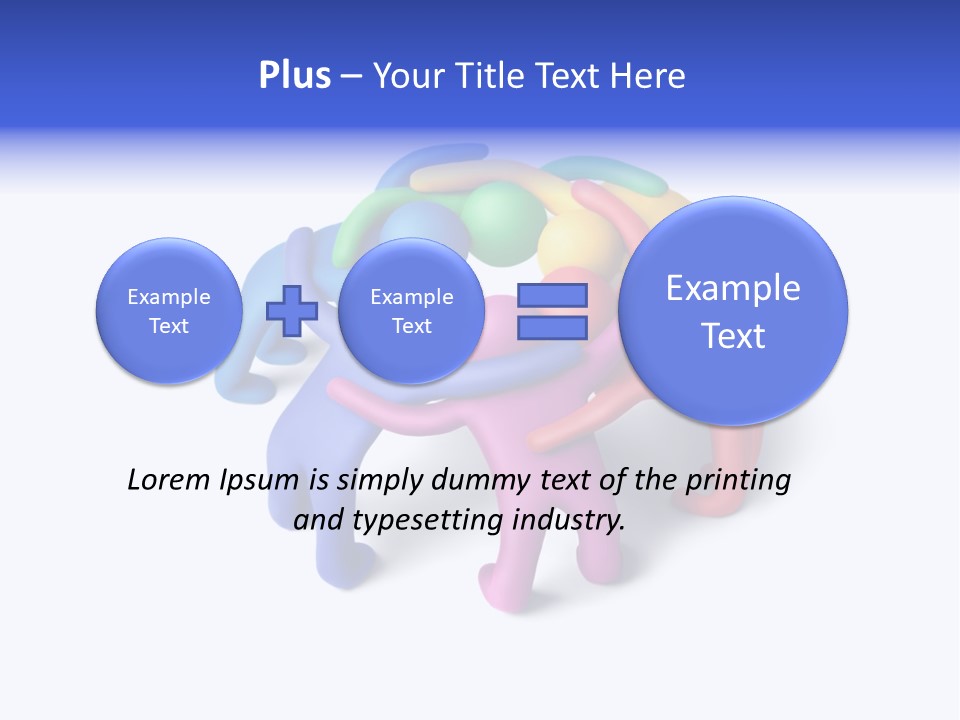 A Group Of Colorful People Hugging Each Other PowerPoint Template