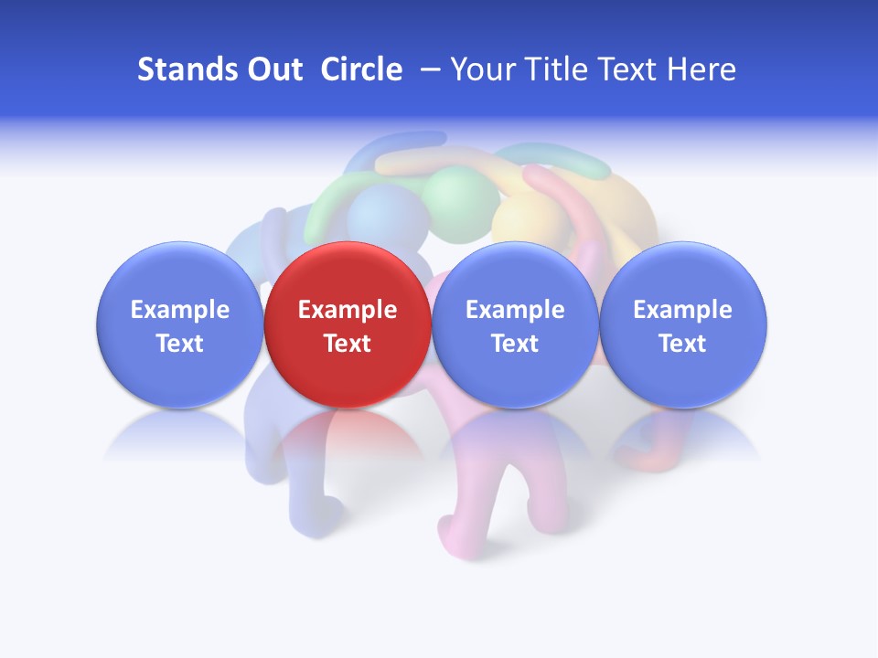 A Group Of Colorful People Hugging Each Other PowerPoint Template