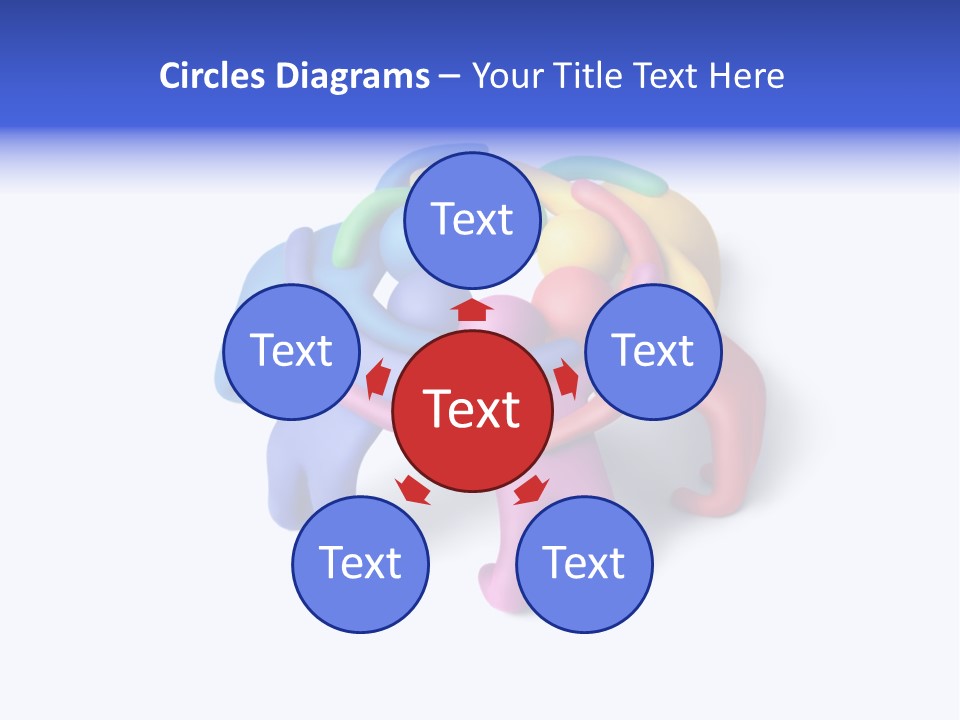 A Group Of Colorful People Hugging Each Other PowerPoint Template
