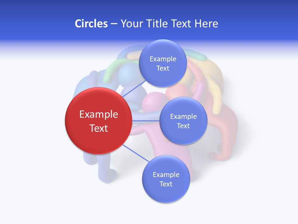 A Group Of Colorful People Hugging Each Other PowerPoint Template