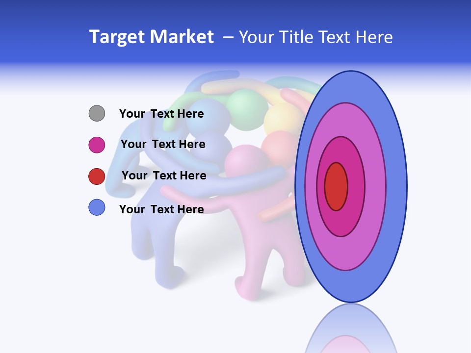 A Group Of Colorful People Hugging Each Other PowerPoint Template