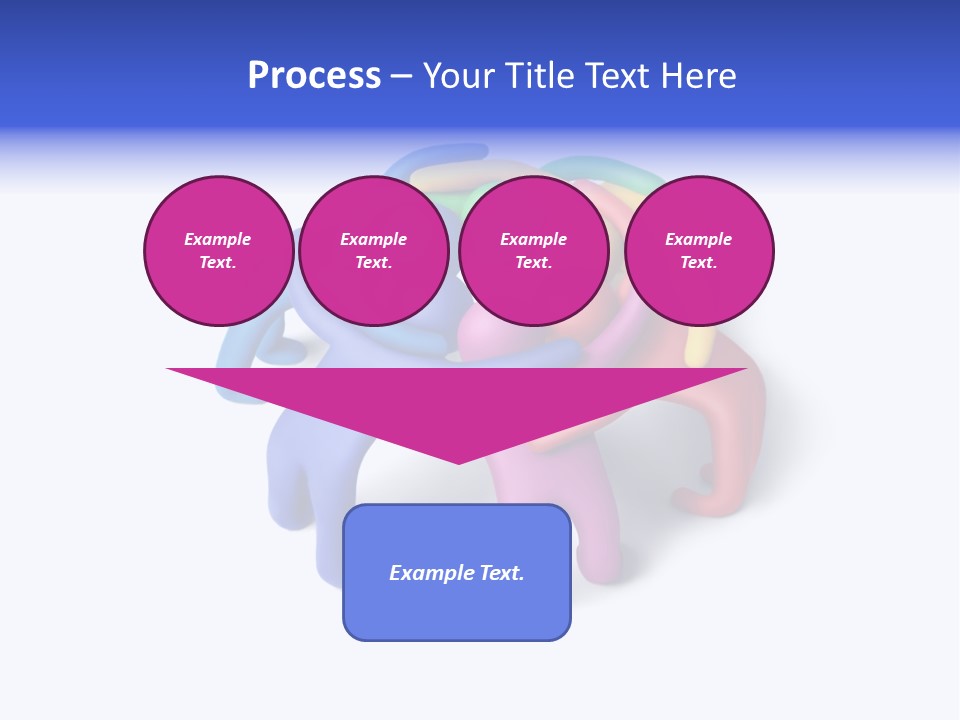 A Group Of Colorful People Hugging Each Other PowerPoint Template