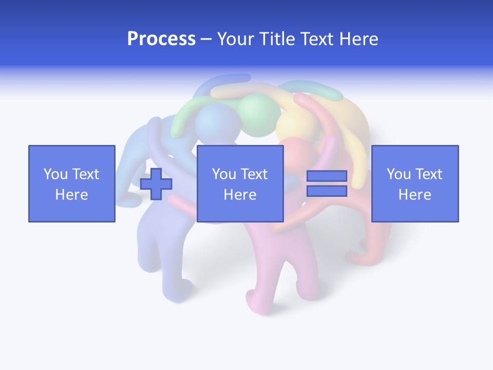 A Group Of Colorful People Hugging Each Other PowerPoint Template