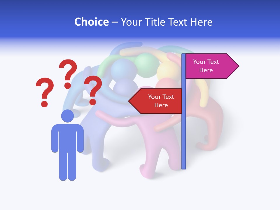 A Group Of Colorful People Hugging Each Other PowerPoint Template