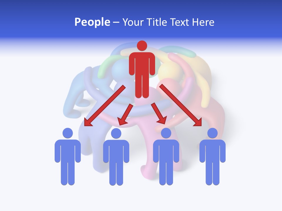 A Group Of Colorful People Hugging Each Other PowerPoint Template