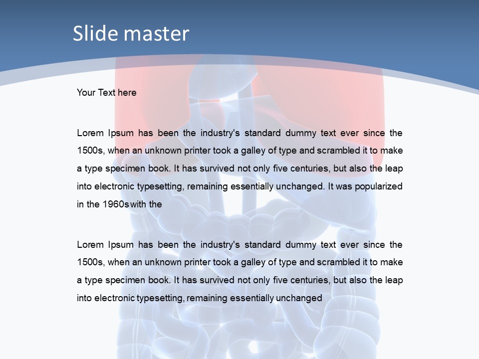 A Medical Powerpoint Presentation With A Diagram Of The Lungs PowerPoint Template