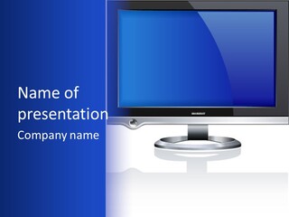 Monitor Computing Communication PowerPoint Template