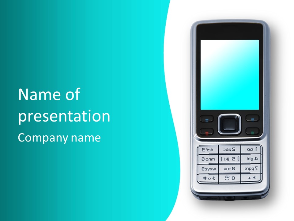 A Cell Phone Sitting On Top Of A Table PowerPoint Template