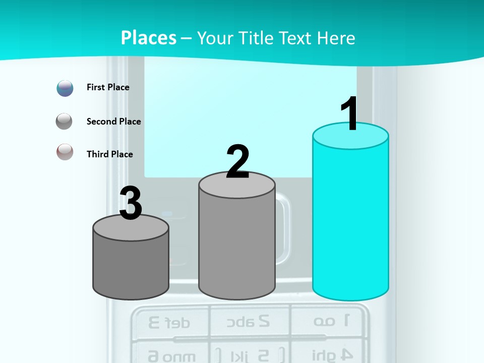 A Cell Phone Sitting On Top Of A Table PowerPoint Template