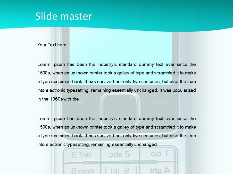 A Cell Phone Sitting On Top Of A Table PowerPoint Template
