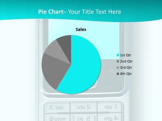 A Cell Phone Sitting On Top Of A Table PowerPoint Template