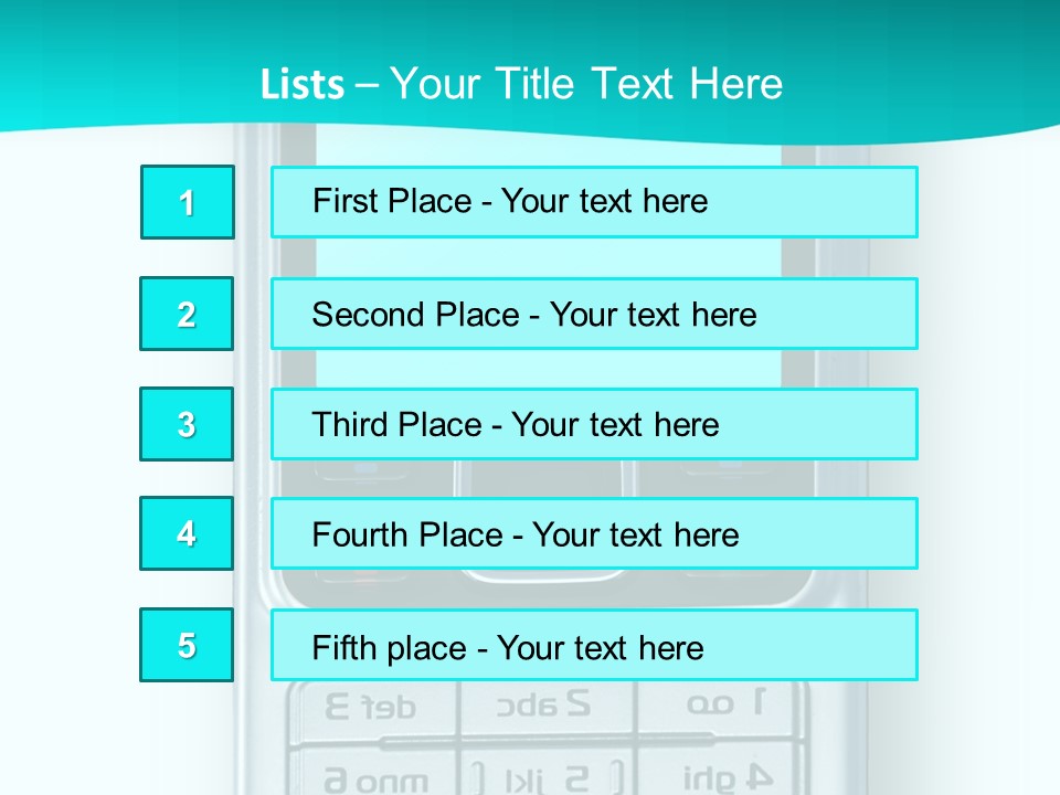 A Cell Phone Sitting On Top Of A Table PowerPoint Template