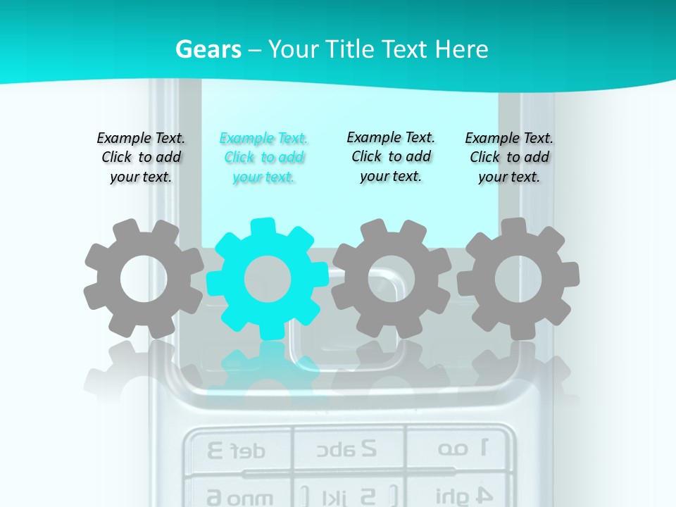 A Cell Phone Sitting On Top Of A Table PowerPoint Template