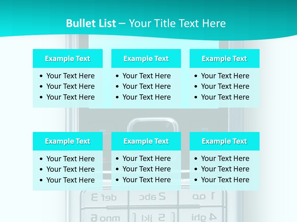 A Cell Phone Sitting On Top Of A Table PowerPoint Template