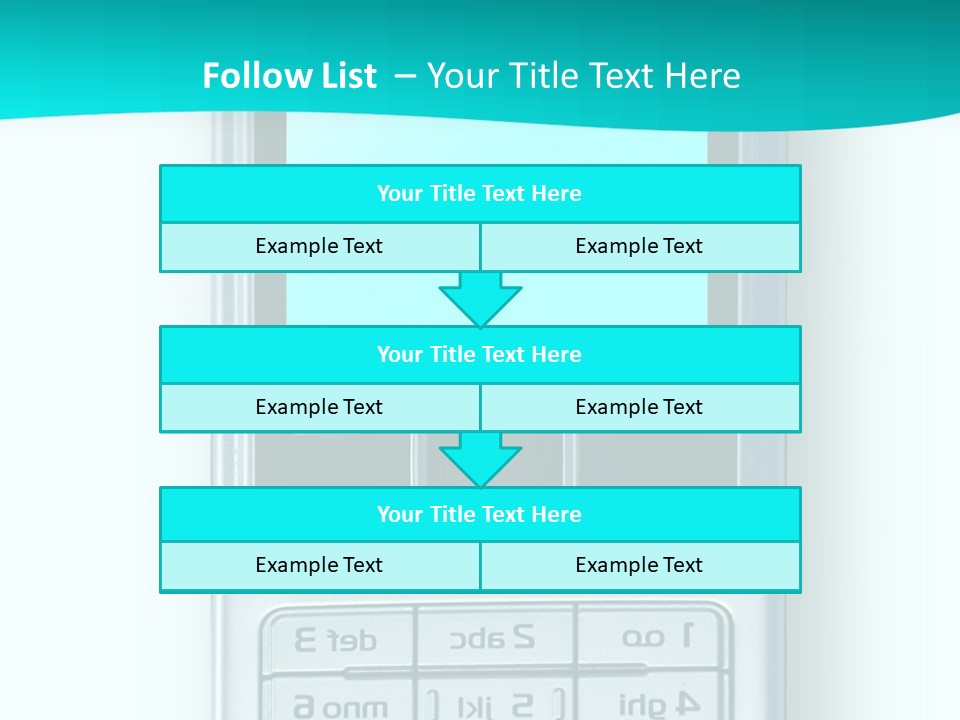 A Cell Phone Sitting On Top Of A Table PowerPoint Template