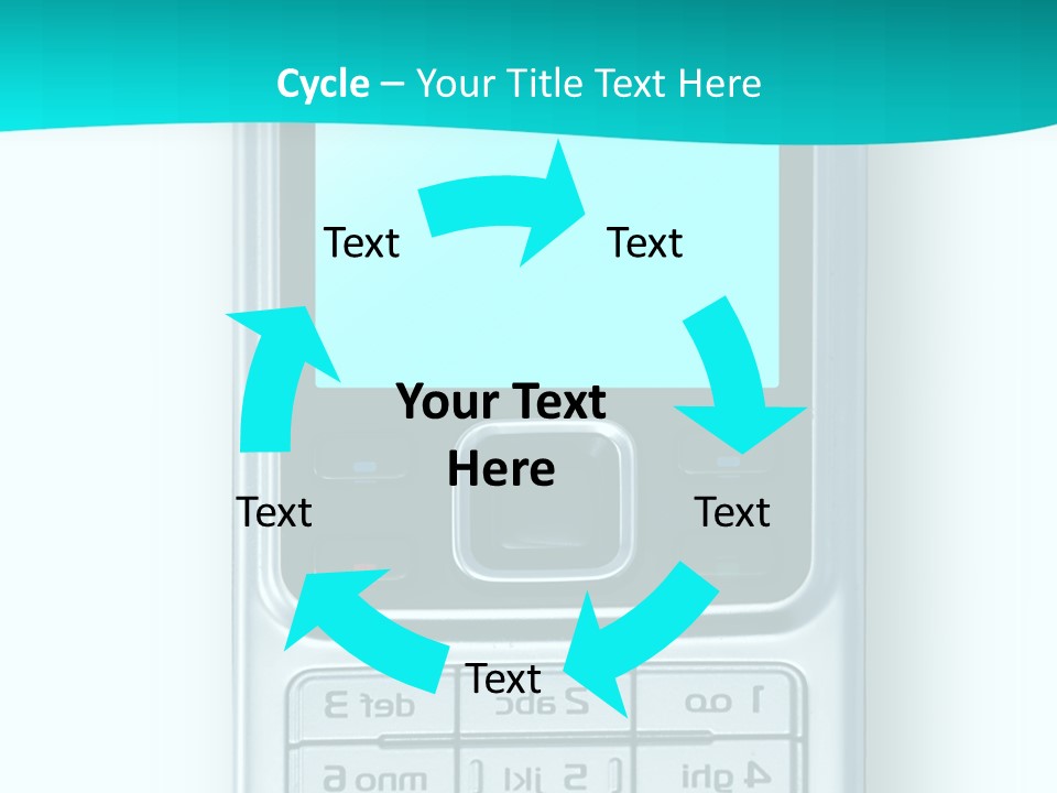 A Cell Phone Sitting On Top Of A Table PowerPoint Template