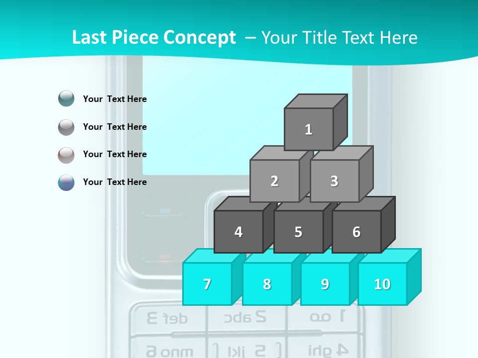 A Cell Phone Sitting On Top Of A Table PowerPoint Template