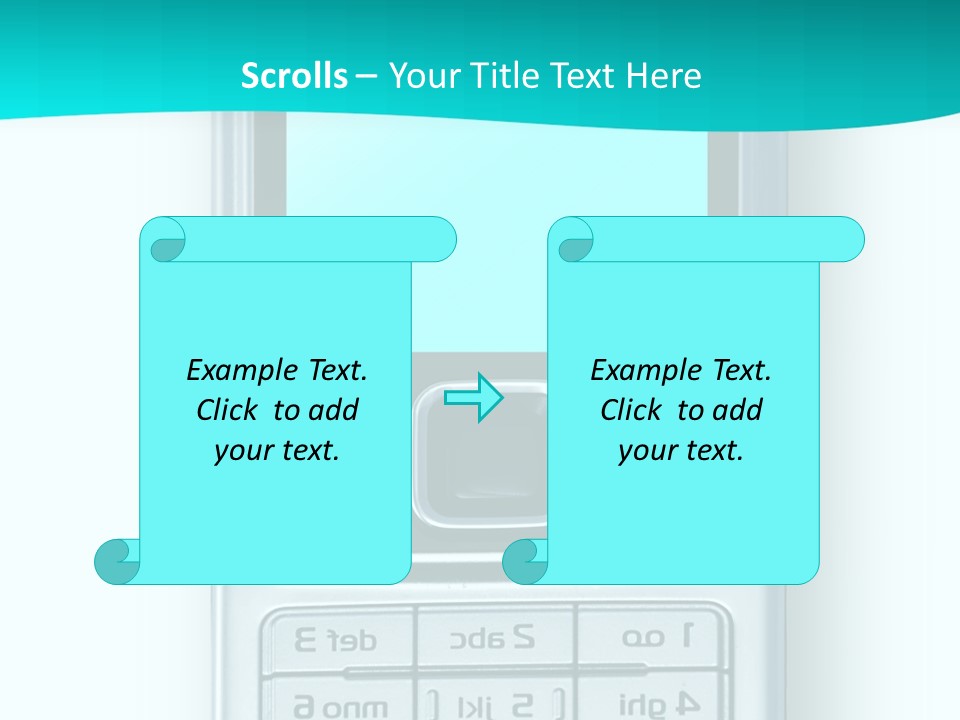 A Cell Phone Sitting On Top Of A Table PowerPoint Template