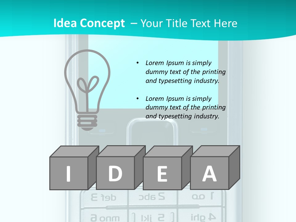A Cell Phone Sitting On Top Of A Table PowerPoint Template