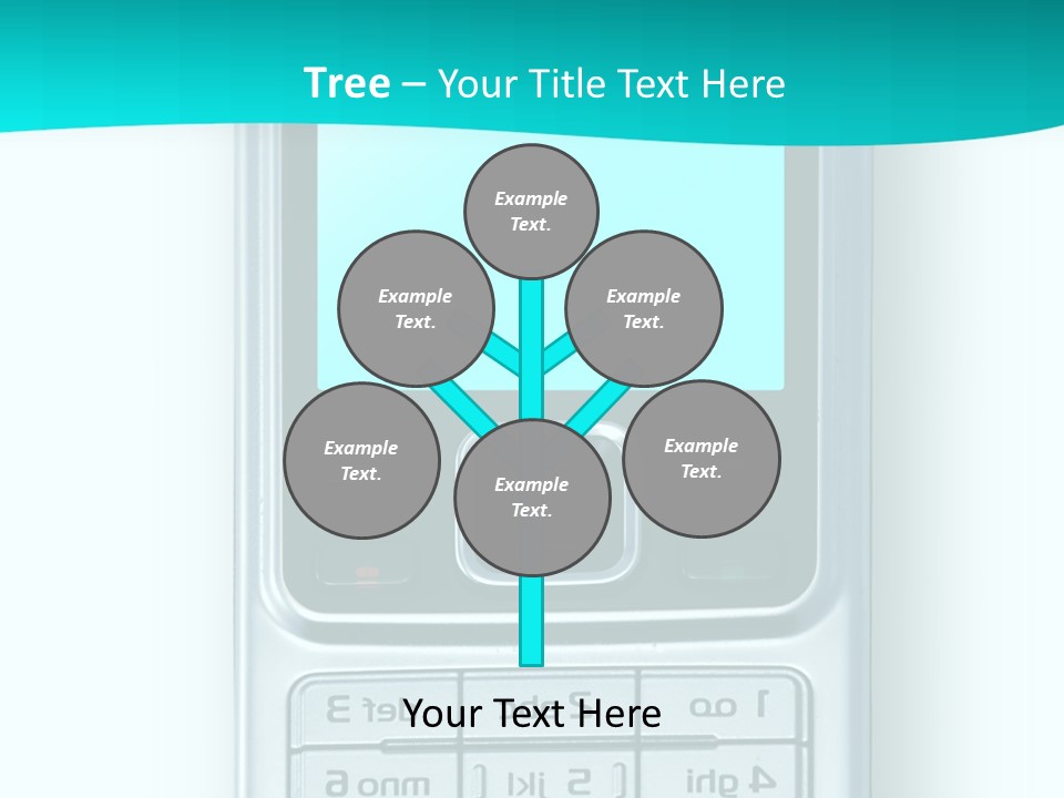 A Cell Phone Sitting On Top Of A Table PowerPoint Template