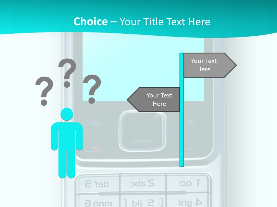 A Cell Phone Sitting On Top Of A Table PowerPoint Template