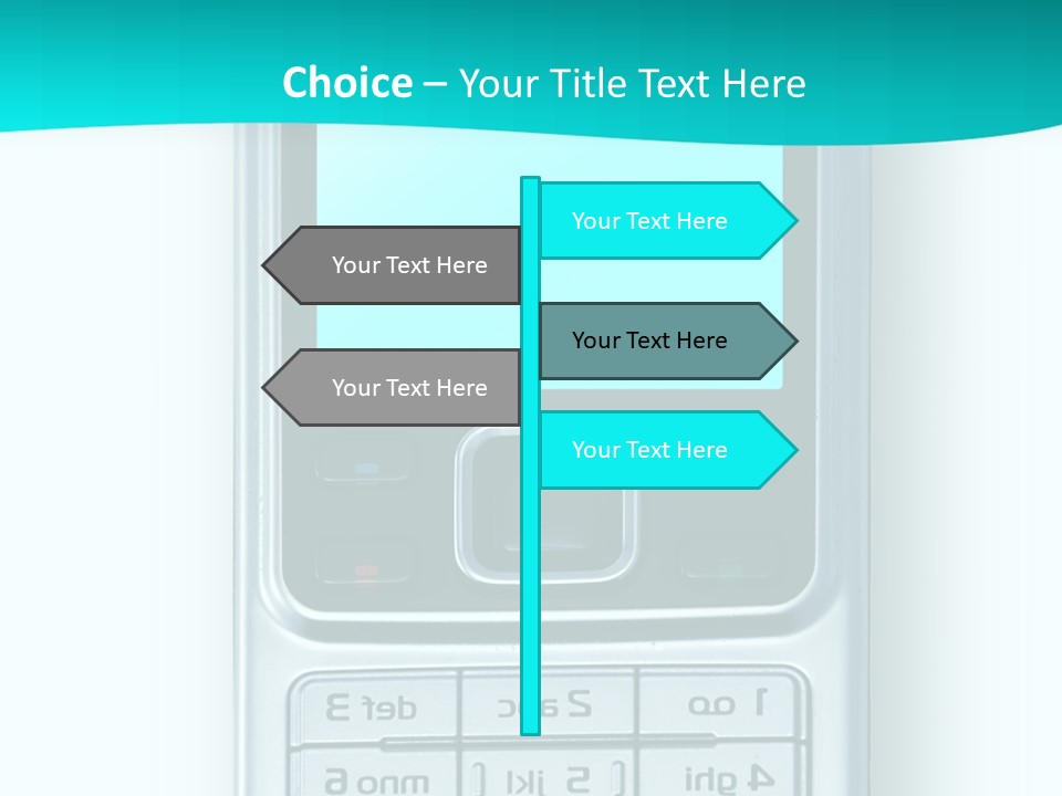 A Cell Phone Sitting On Top Of A Table PowerPoint Template