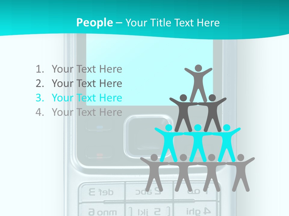 A Cell Phone Sitting On Top Of A Table PowerPoint Template