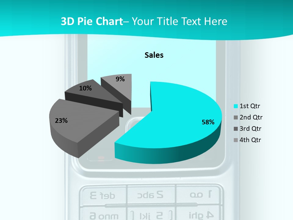 A Cell Phone Sitting On Top Of A Table PowerPoint Template
