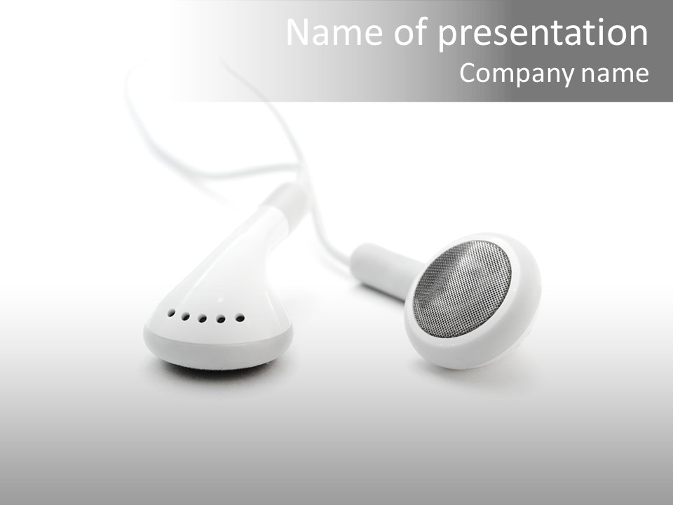 Song White Audio PowerPoint Template