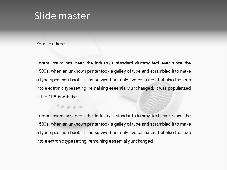 Song White Audio PowerPoint Template