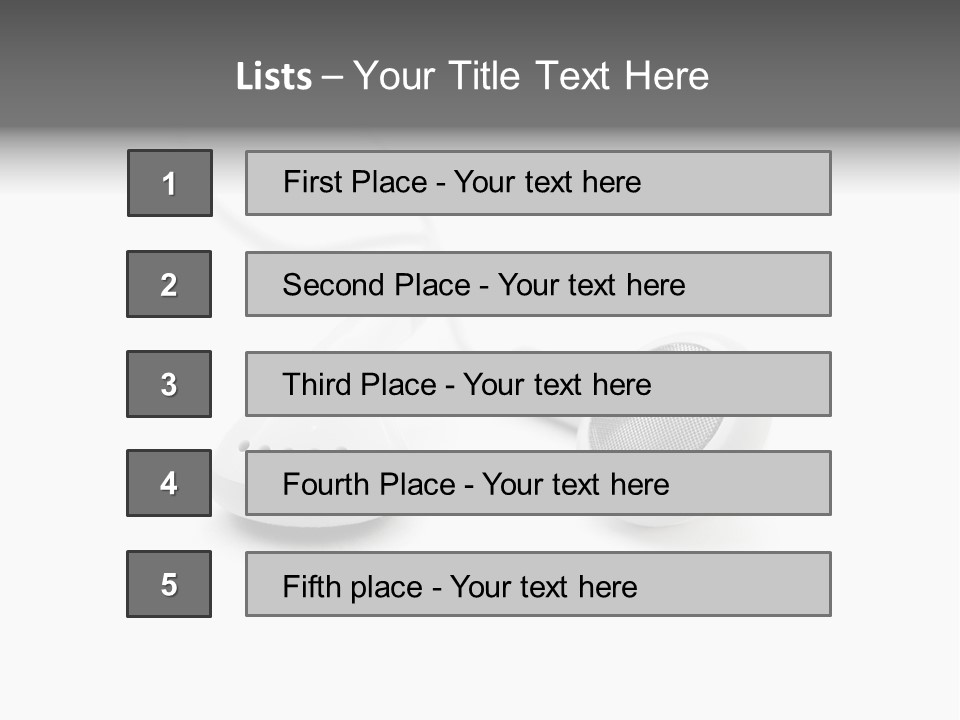 Song White Audio PowerPoint Template
