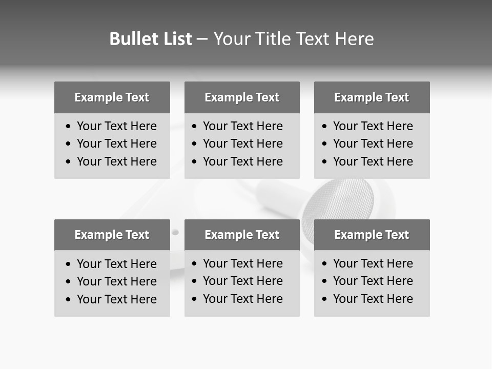 Song White Audio PowerPoint Template