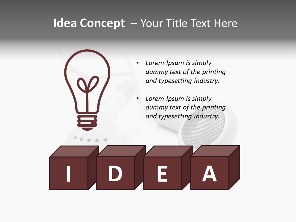 Song White Audio PowerPoint Template