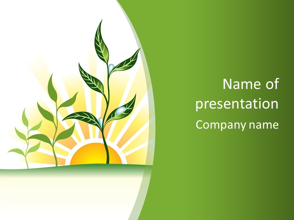 Pure Seed Leaf PowerPoint Template