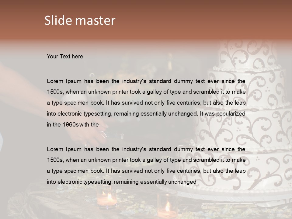 Groom Candles Swirls PowerPoint Template