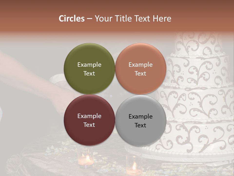 Groom Candles Swirls PowerPoint Template